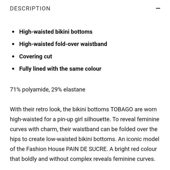 Tobago- Madder red high-waisted bikini bottoms size XS - Picture 2 of 9